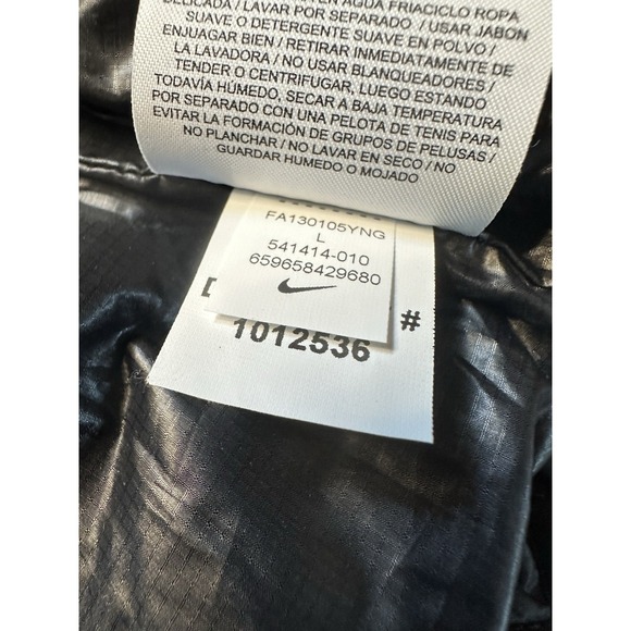 Nike Cascade Black Down Goose Puffer Vest 541414-010 Women's Size Large 700 Fill - Picture 7 of 10